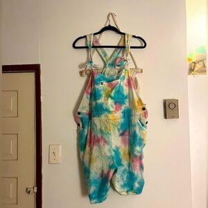 Lucy & Yak Timmy Organic Cotton Dungarees in “Tie Dye”